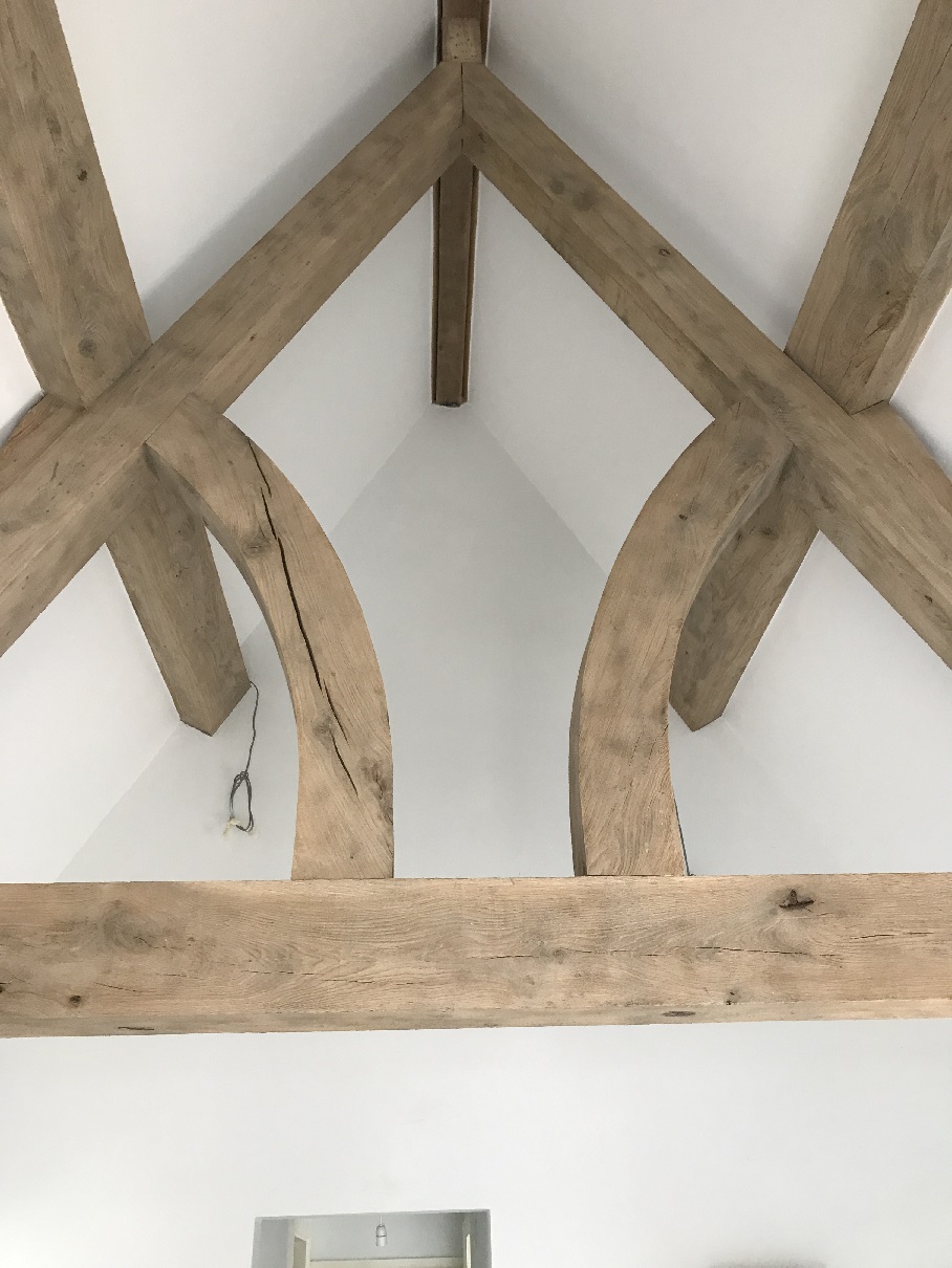 Green oak truss