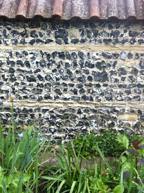 Flint and stone wall repair